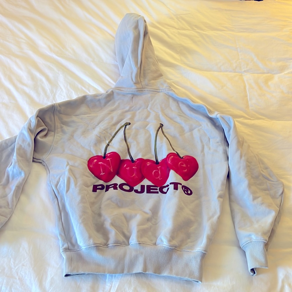 Nude Project Hoodie in light grey, size XS. Worn once.